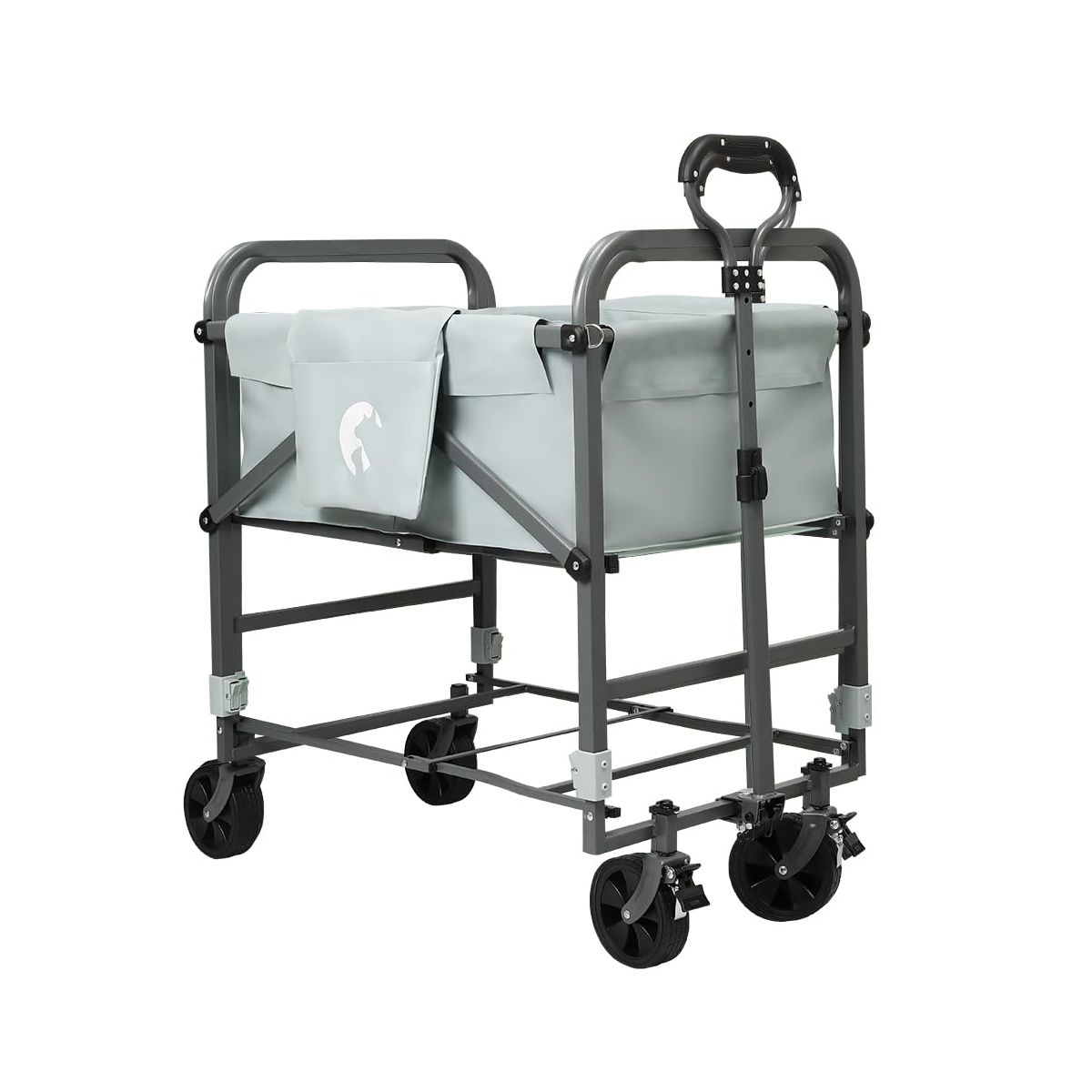 Portable Pet Bathing Cart with Wheels, Foldable Adjustable Height Pet Wash Station for Small Dogs & Cats, Iron & PVC - thumbnail 9