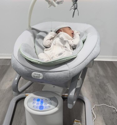 Graco Columpio Soothe My Way con balancín extraíble - Gris Claro