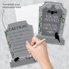 Big Dot of Happiness Creepy Cemetery - Shaped Fill-In Invitations - Spooky Halloween Tombstone Party Invitation Cards with Envelopes - Set of 12 - 2 of 4