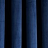 Prima Velvet Solid 100% Lined Blackout Grommet Window Curtain Panel Navy Single 52X84 - 3 of 4