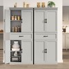 Pantry Cabinet,70" Tall Kitchen Pantry Cabinets with 2 Doors and 3 Adjustable Shelves, Freestanding Cupboard, Modern Storage Cabinet - 3 of 4