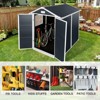 GDFStudio Mica Modern 72" Modern Plastic Outdoor Storage Shed with Floor and Lockable Door - 4 of 4