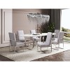 Sapphtopaz Modern Dining Chairs with Velvet Upholstered Elegant Kitchen Chair with Stainless Steel Base Chair for Dining Room, Living Room - 3 of 4