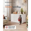 SONGMICS HOME Superfast Toolless Assembly, Cat Litter Box Enclosure, Cat House, for Large Cats, Push-to-Open Doors, Minimalist Modern, White - 2 of 4