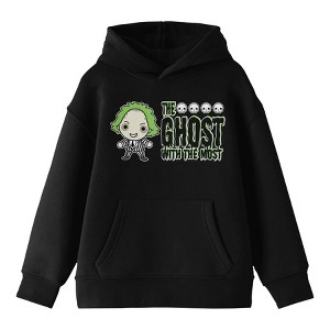 Beetlejuice Chibi Ghost Youth Boys Black Hoodie - 1 of 1