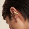 18K Gold Plated Non-Piercing Ear Cuff Set - Clip-On Cartilage Wrap w/ CZ & Pearl, Hypoallergenic - 3 of 4