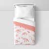 Toddler Pink Dinosaur Kids' Comforter - Pillowfort™: Cotton, Lightweight, Machine Washable, OEKO-TEX Certified, 58"x42" - image 2 of 3