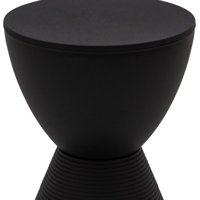 Boyd 12" Modern Round Black Plastic Versatile Side Table