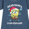 Girls' - SpongeBob SquarePants - Dear Santa Graphic Short Sleeve Fleece Dress - 2 of 4
