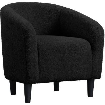 Yaheetech Upholstered Armchair Accent Barrel Chair, Black : Target