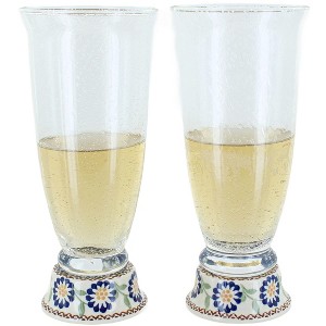 Blue Rose Polish Pottery P002 Set of 2 Maf Beer Glasses - 1 of 1