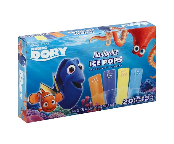 Flavorice Finding Dory Ice Pops - 20ct/1.5oz