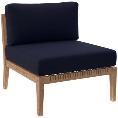 Modway Clearwater Outdoor Patio Teak Wood Armless Chair