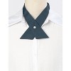 Allegra K Women's Solid Adjustable Button School Uniform Criss-Cross Bow Ties - 2 of 4