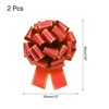 Unique Bargains Christmas Wedding Car Basket Gift Wrapping Large Organza Pull Bow 2 Pcs - 2 of 4