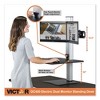 Victor High Rise Electric Dual Monitor Standing Desk Workstation, 28" x 23" x 20.25", Black/Aluminum - 2 of 4