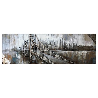 Yosemite Home Decor "to The Other Side Wood Wall Art in Multi-Color