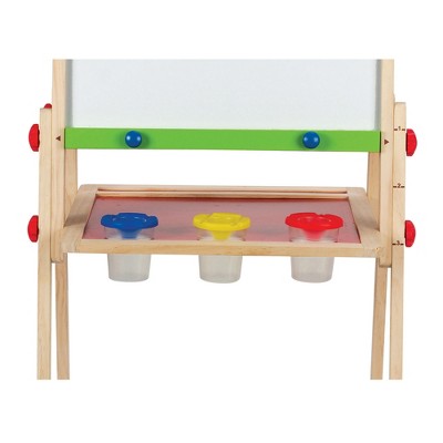 Adjustable Double-Sided Wooden Art Easel with Magnetic Whiteboard