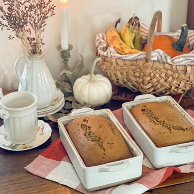 2pc Stoneware Bread Loaf Pan & Lid Cream/clay - Hearth & Hand™ With  Magnolia : Target