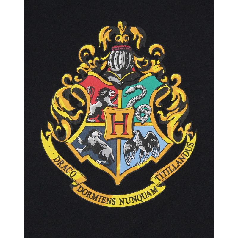Harry Potter Girls' Wizarding World Hogwarts Crest Sleep Pajama Set Shorts Multicolored, 3 of 8