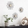Brewster (Set of 3) Maggie Black Flower Metal Wall Arts: Iron Sculptures, Modern Decor, Botanical Theme - 2 of 4