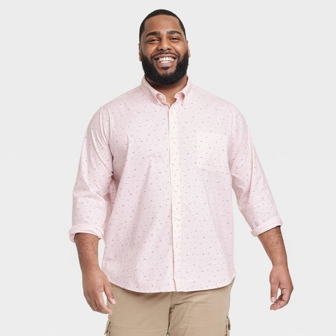 Men's Big u0026 Tall Every Wear Long Sleeve Button-down Shirt - Goodfellow u0026  Co™ Light Pink Xlt : Target