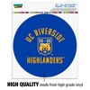 University of California, Riverside Highlanders Automotive Car Window Locker Circle Bumper Sticker - 3 of 4