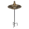 Good Directions 43" Beaded Copper Buddha Bird Bath & Garden Pole - Black & Bronze - 4 of 4