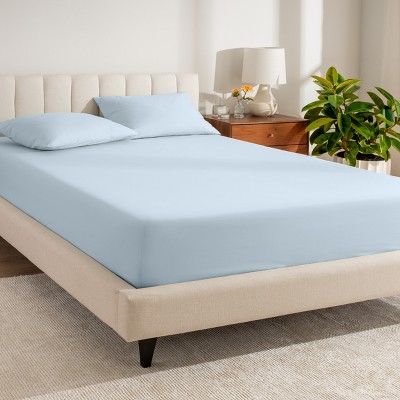 260 Thread Count Organic Cotton Percale Fitted Sheet by Bare Home