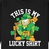 Men's - Garfield - This is My Lucky Shirt St. Patrick's Day Graphic Fleece Sweatshirt - 2 of 4