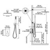 Wall-Mounted Shower Faucet Combo Set with Rainfall Shower Head and Detachable Handheld Shower - 3 of 3