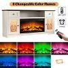 Vipbear 70" Media Console Farmhouse Fireplace Tv Stand With 36" Electric Fireplace For 80 Inch Tvs - 4 of 4