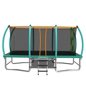 Aukfa 8x14FT Oval Trampoline with Safety Net Enclosure ,Outdoor Trampoline Set for Kids and Adults, for Backyard Fun - 1 of 4