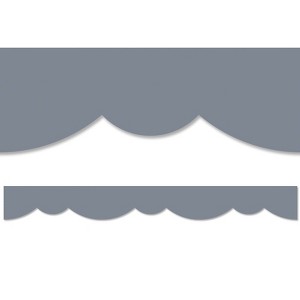 Creative Teaching Press Charcoal Stylish Scallops EZ Border, 48 Feet (Pack of 6) - 1 of 1