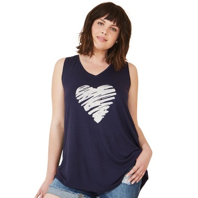 ellos Plus Size Love Tank
