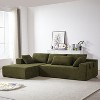 108"W Modern Chenille Upholstered Sectional Sofa Set, L-Shaped Free Combination Sofa Couch With 6 Pillows - ModernLuxe - 4 of 4