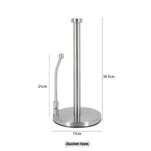LunaLulinlk Stainless Steel Standing Paper Towel Holder with Weighted Base - 1 of 4
