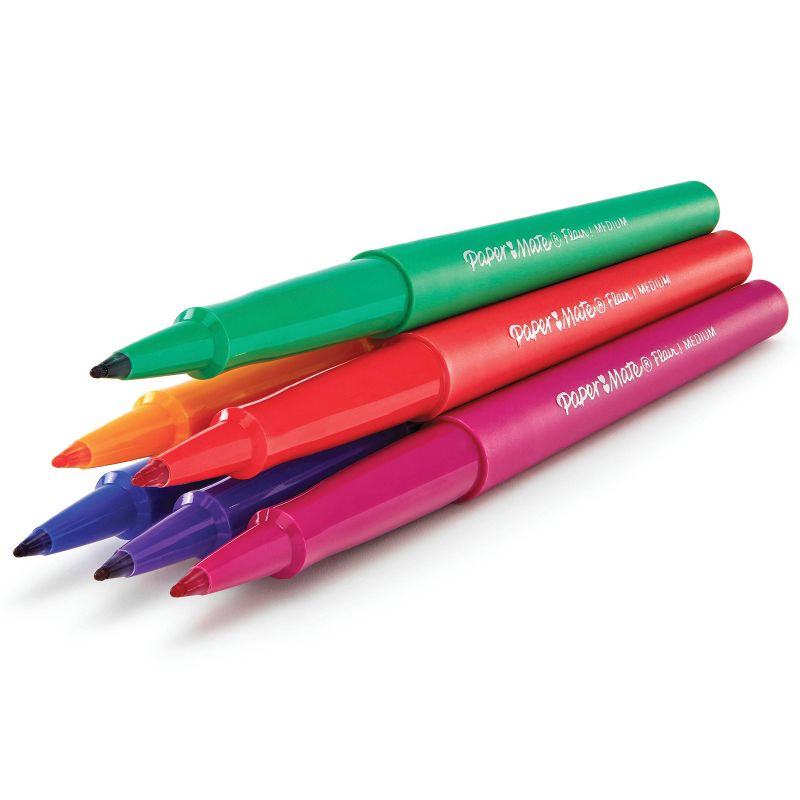 Paper Mate 6ct Pens Flair Core Medium Tip Assorted Colors, 3 of 8