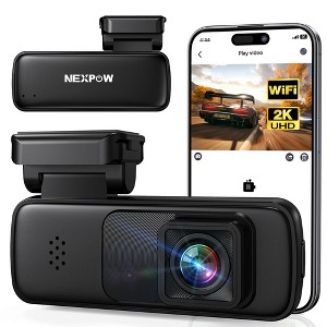 NEXPOW 2K Wifi Front Dash Cam with Voice Control Dash Camera,24H Parking Mode,Loop Recording,IR Night Vision - 1 of 4