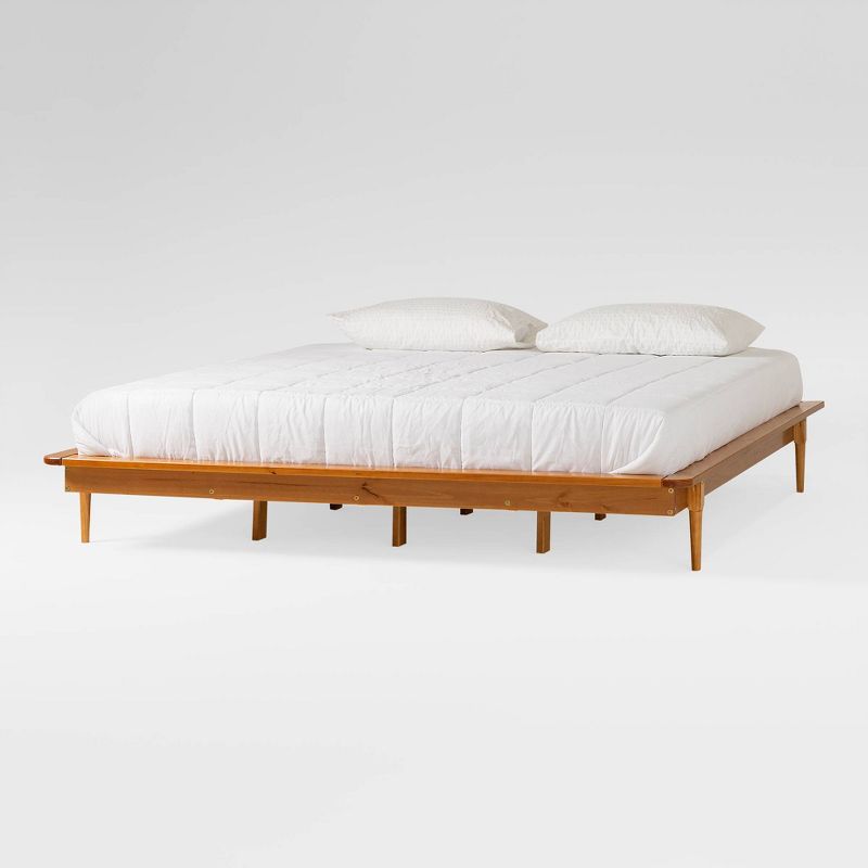 Boho Solid Wood King Platform Bed - Saracina Home, 1 of 15