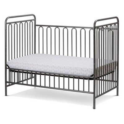 Trinity Pebble Grey Full-Sized Metal Convertible Crib