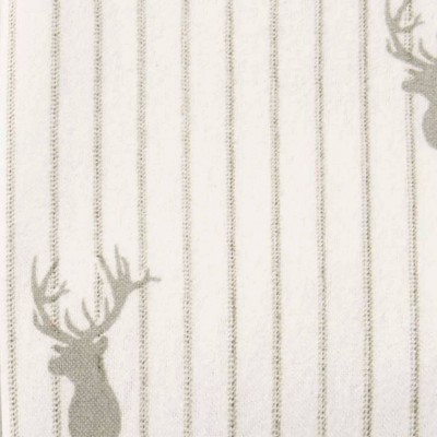 Gray Deer Lodge Queen Cotton Flannel Sheet Set