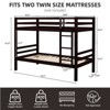 AZL1 Life Concept Beds Twin Sturdy Wood Frame Easy Assembly Reliable and Safe Sleep Multi-Purpose for Kids Room, Espresso, 79.13"*43.31"*61.81" - 3 of 4