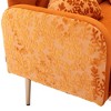 Modern Velvet Loveseat Sofa , Comfy Upholstered 2-Seater Sofa with Gold Metal Legs - 3 of 4