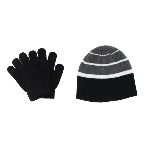 Grand Sierra Kids' 4-7 Striped 2-Piece Winter Beanie and Glove Set - image 1 of 3