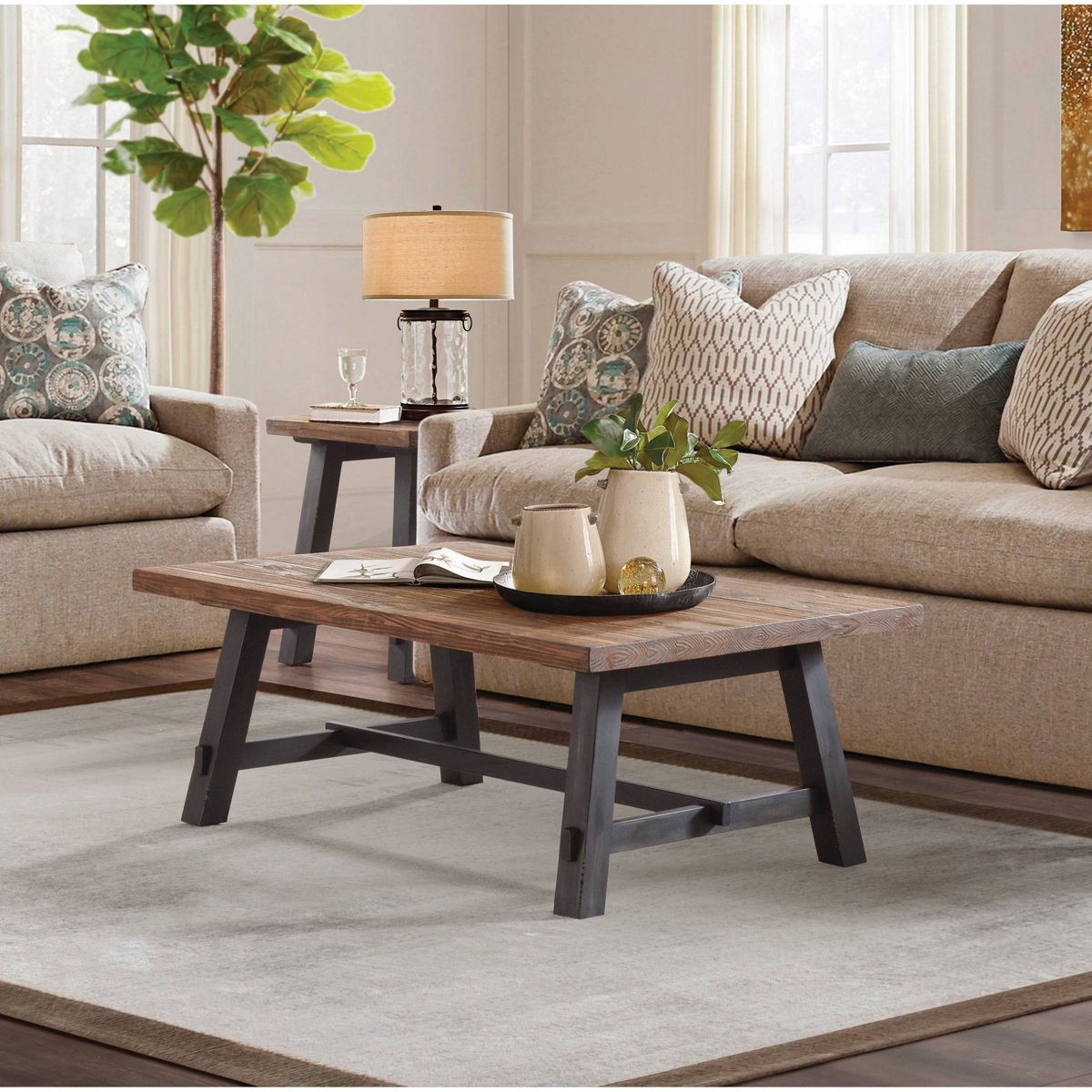 Odin Solid Wood Coffee Table - Alaterre Furniture - thumbnail 6