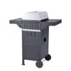 VisioGear Outdoor Grill with Cooking Grids, Foldable Side Table, Hanging Basket, Grill for Backyard, Black & Silver, 38.8"*23.4"*43.3" - 4 of 4
