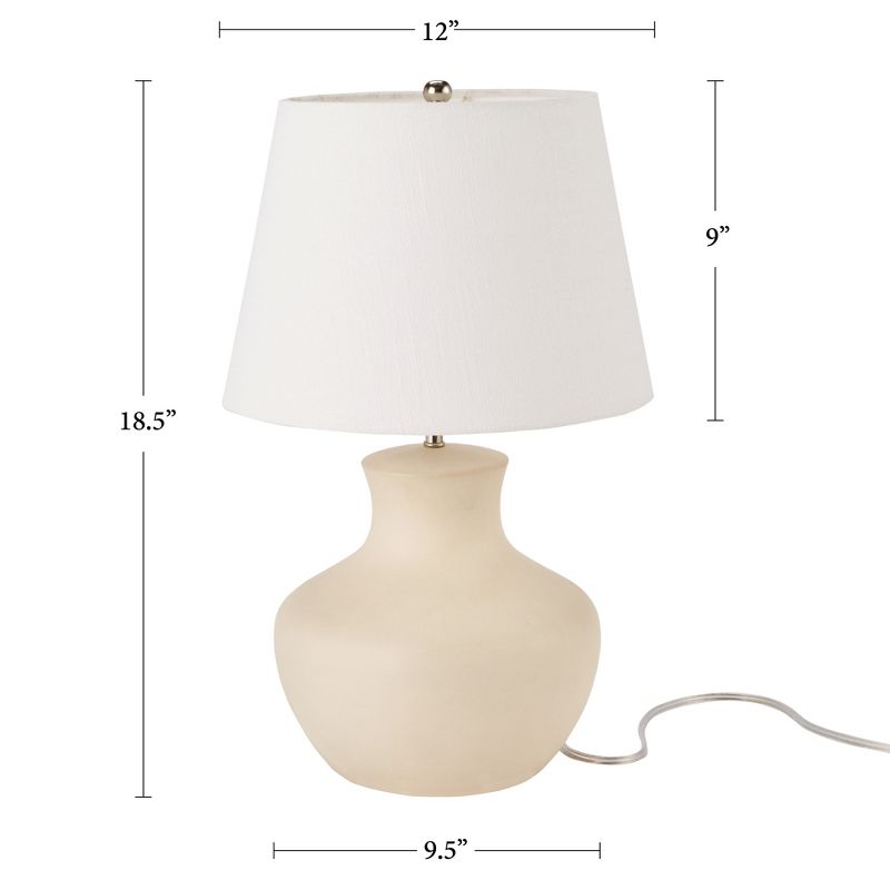 18.5" Organic Texture Ceramic Table Lamp - Nourison, 3 of 8