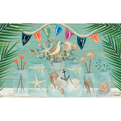 Briarwood Lane Doormat 30x18 Indoor Outdoor Coastal Mason Jar Summer For Summer Doormat