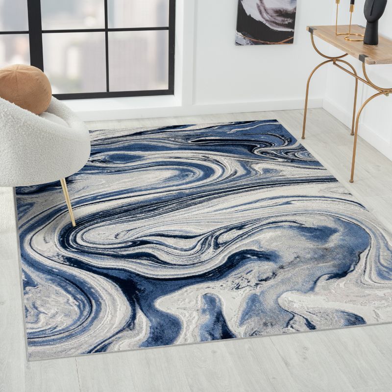LUXE WEAVERS Marble Abstract Clouds Rug, 2 of 8